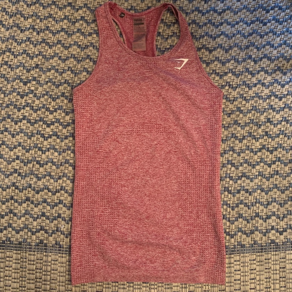 NWOT GYMSHARK Vital Seamless Beet Marl Tank Top